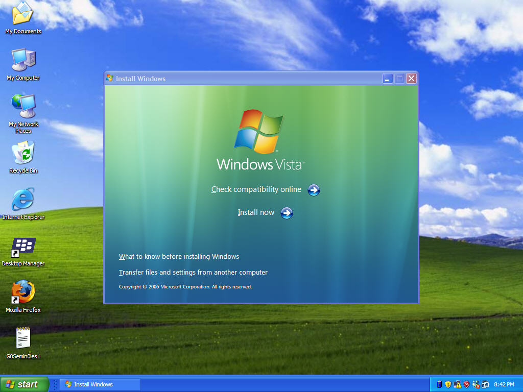 come configurare Windows XP in un laptop Windows Vista