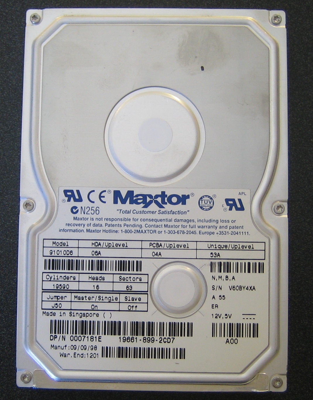 Maxtor hard drive