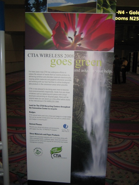 CTIA Wireless 2008 - Goes Green