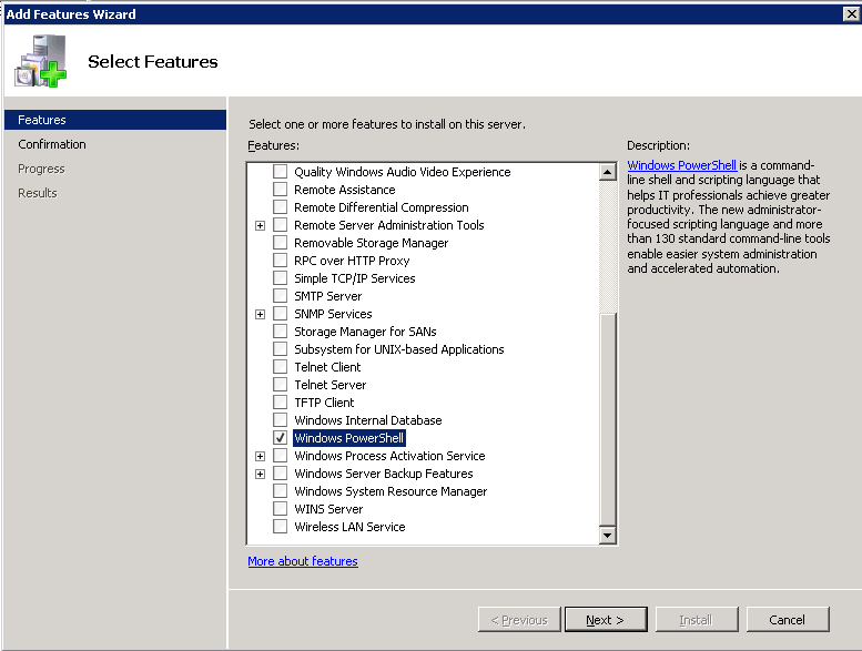 How to install powershell in windows '08 r2