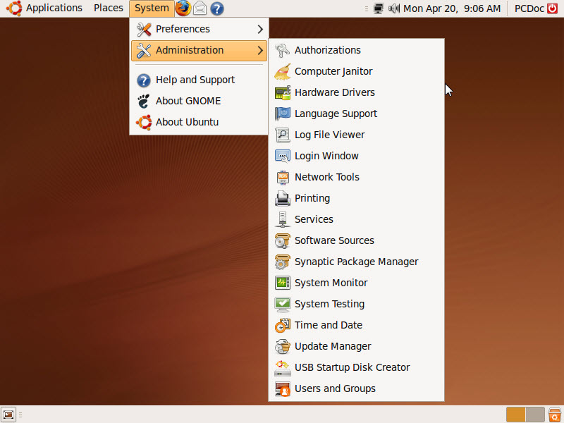 Synaptic в убунту. Ubuntu 9.04. Sugar desktop environment. Авторизация ubuntu