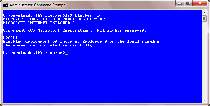 windows update block internet explorer 9