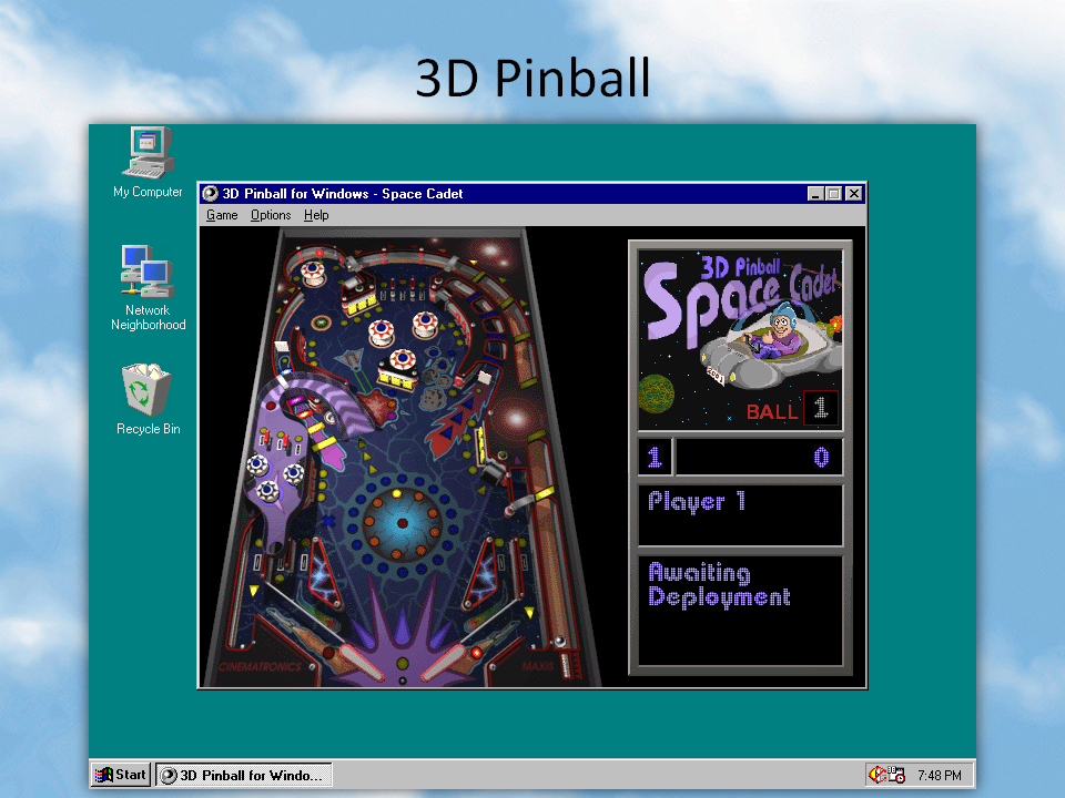 Новые игры виндовс. Space Cadet игра. Пинбол космический кадет Windows XP. 3d Pinball Space Cadet. 3d Pinball Space Cadet (1995).