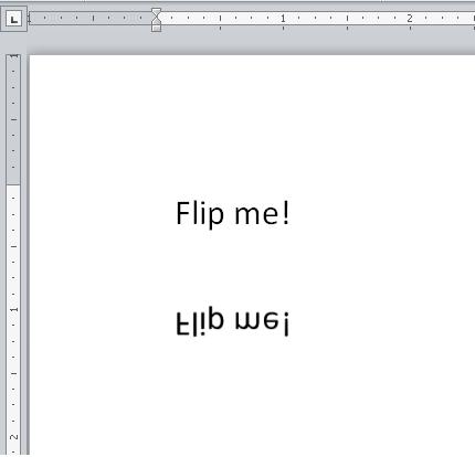 Flip Text For A Mirror Image In Word, Mirror Image In A Sentence