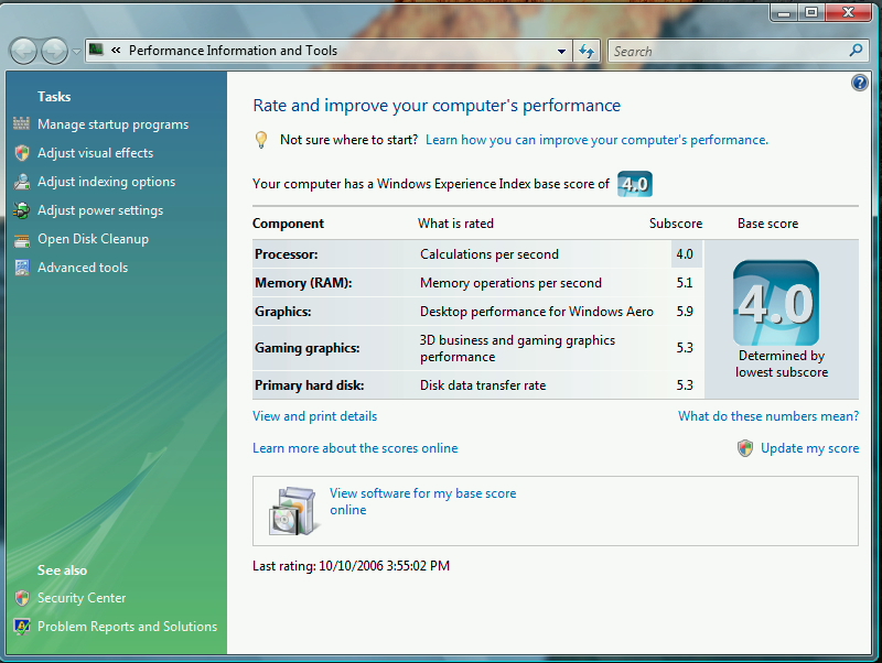 Windows Vista RC2 Performance