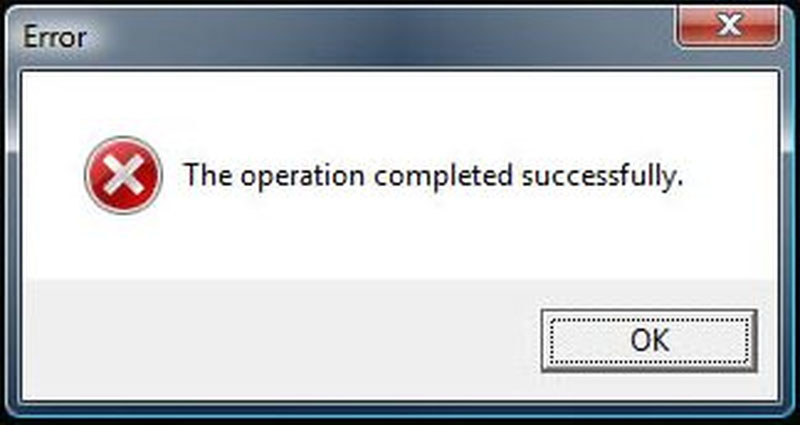 Error loading operating. Ошибка Operation. Operation completed successfully. Failed successfully. Хрень Error.