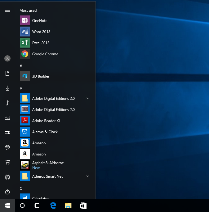 10 startmenu windows Windows 10