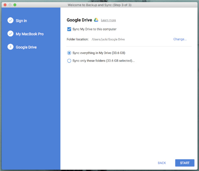 how to use google sync and backup just for photos
