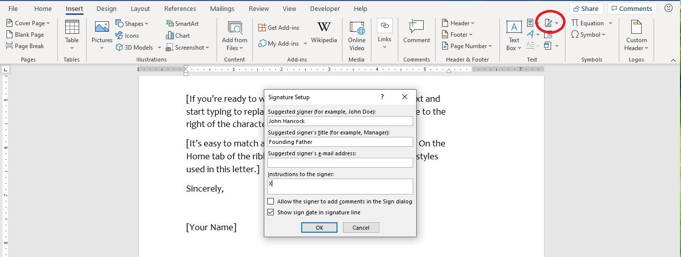 How To Add An Automated Signature To A Microsoft Word Document Techrepublic