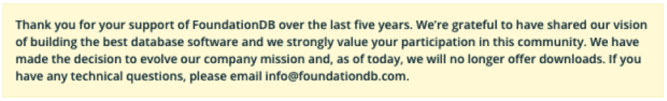 FoundationDB community page