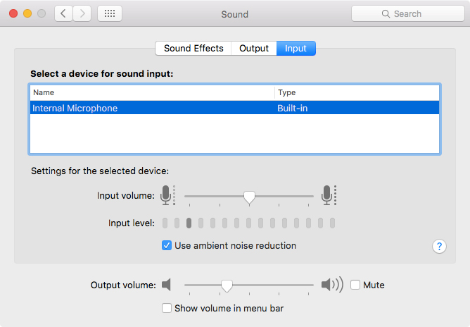 Sound control mac