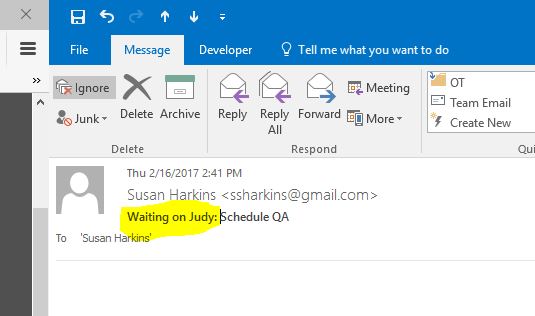 read remarque mail in outlook