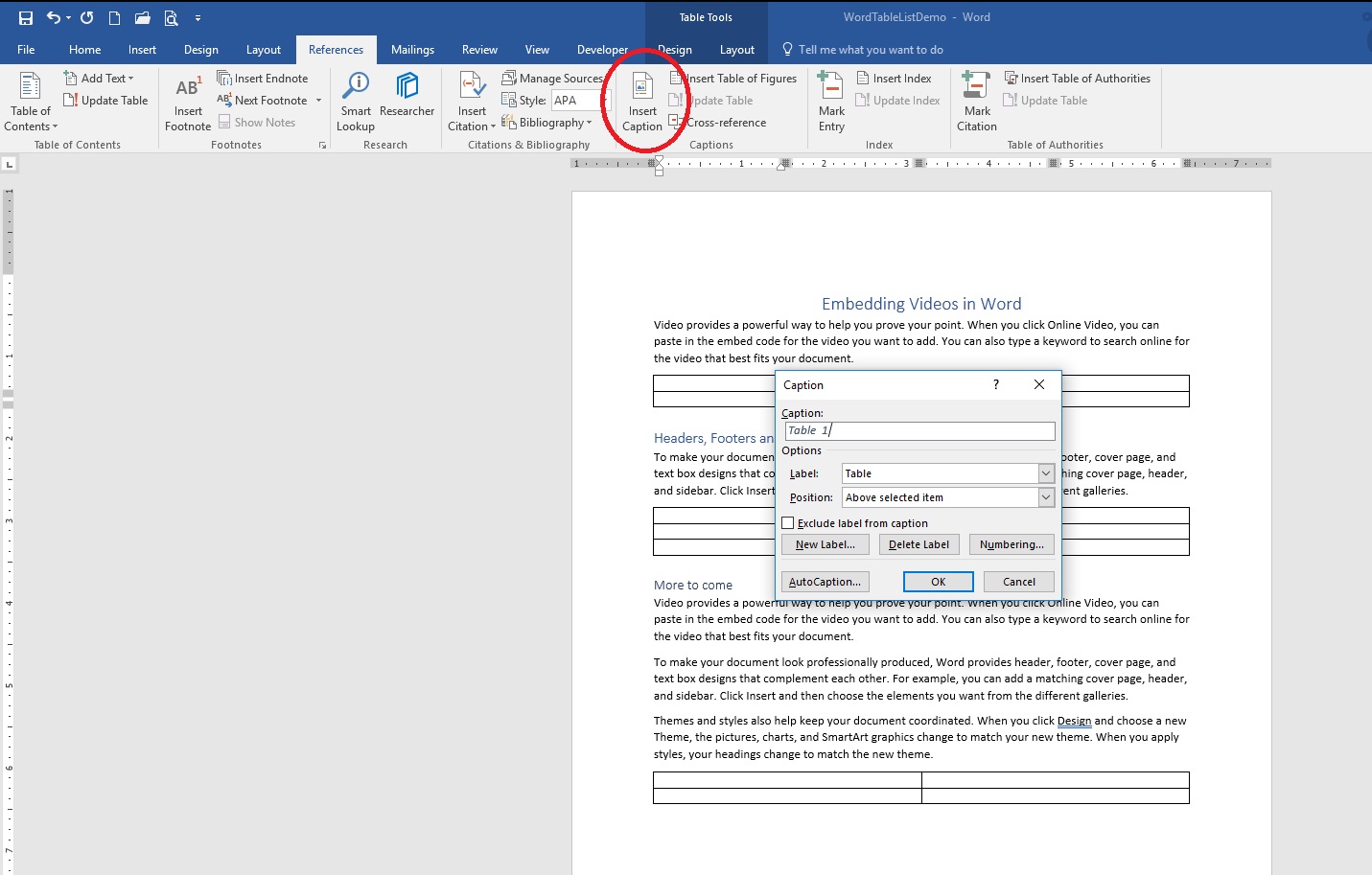 Two Ways To Generate A List Of Tables In A Word Document Techrepublic