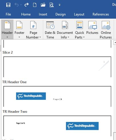 Office Q&A: Adding custom headers to Word