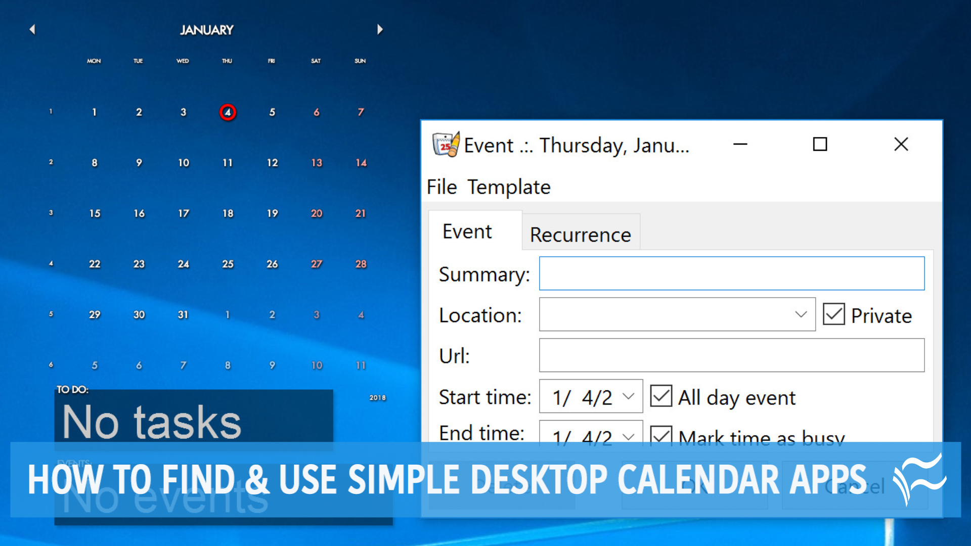 Five Free But Powerful Desktop Calendars Techrepublic