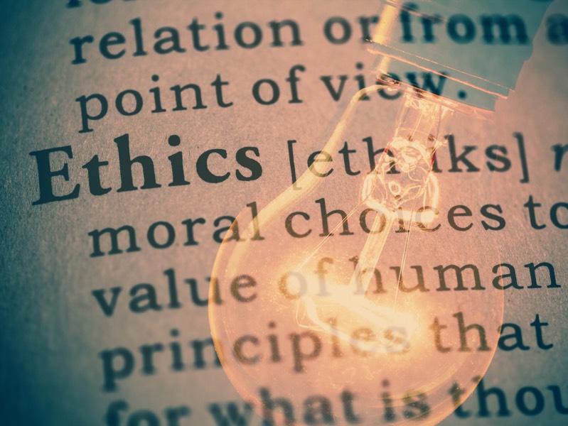 Fake dictionary, definition of the word Ethics.