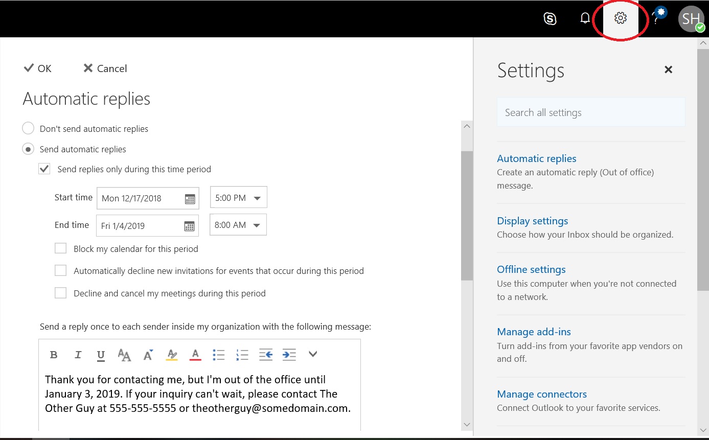 How To Create An Out Of Office Reply In Outlook Techrepublic