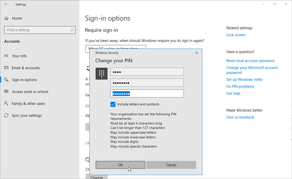 How to change the complexity of your Windows PIN - TechRepublic