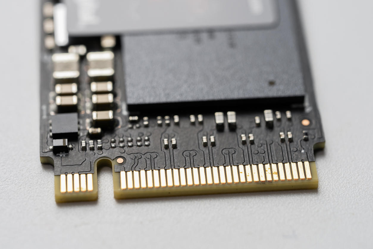 Close up of SSD NVMe M.2 2280 Solid State Drive