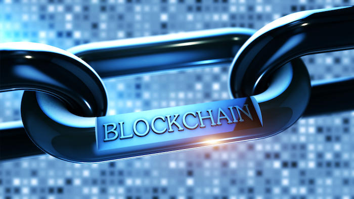 Blockchain cryptocurrency chain as concept