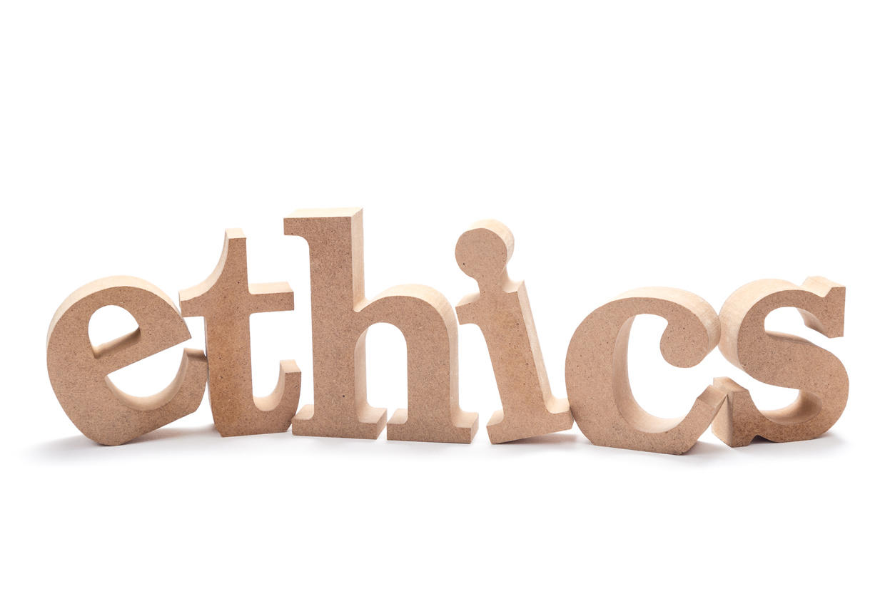 Ethics Wood Word