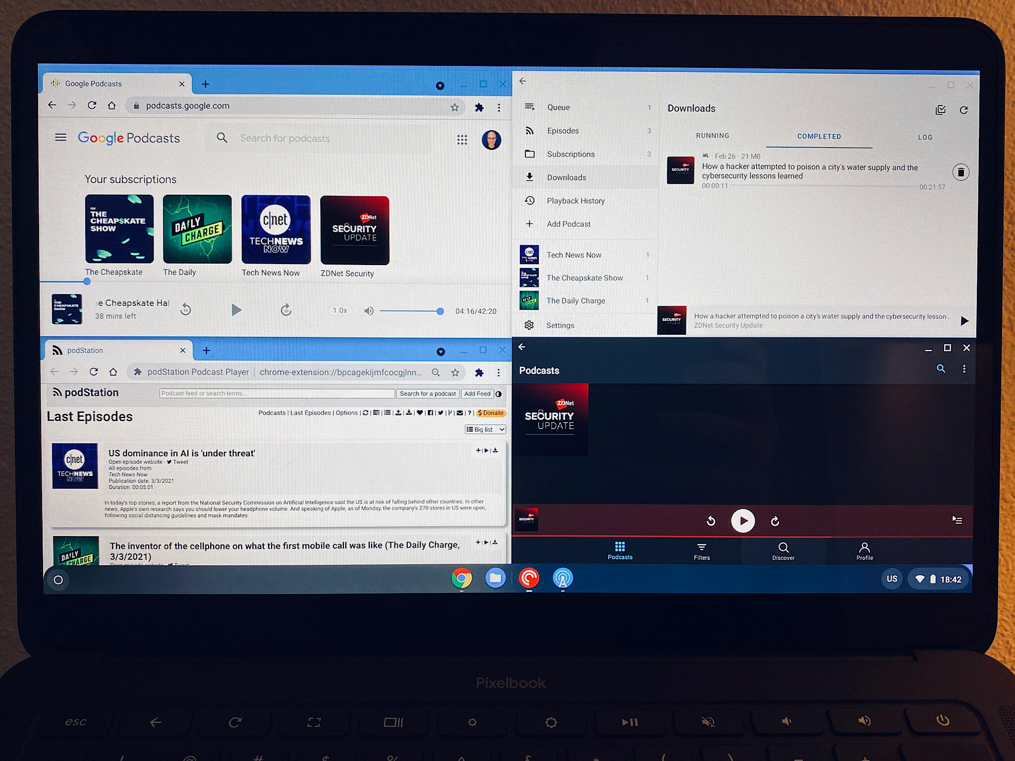 How to access and listen to podcasts on a Chromebook
