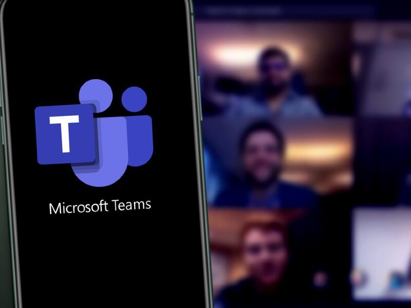 Microsoft Teams on a phone