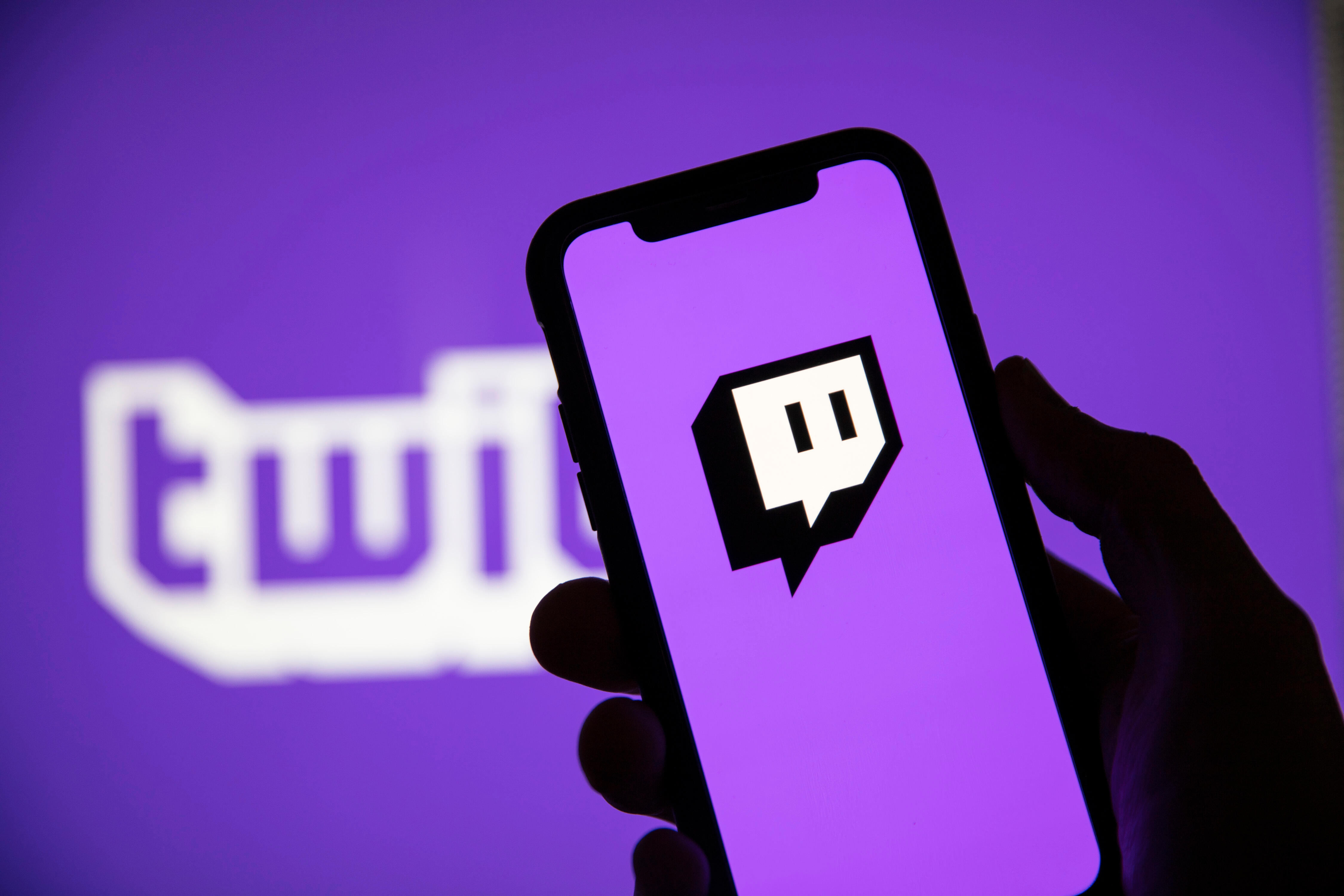 Twitch logo and mobile app