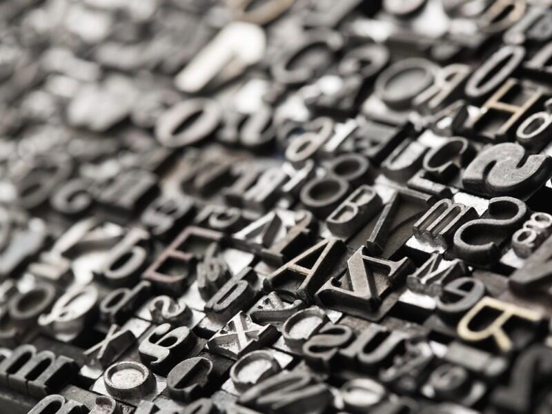 A jumble of letters