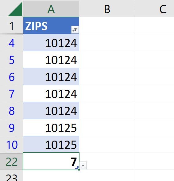 Consejos de Excel: cómo contar los elementos de la lista