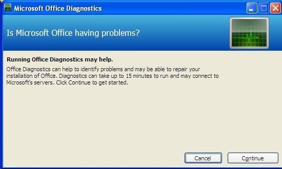 Office 2007 Diagnostics