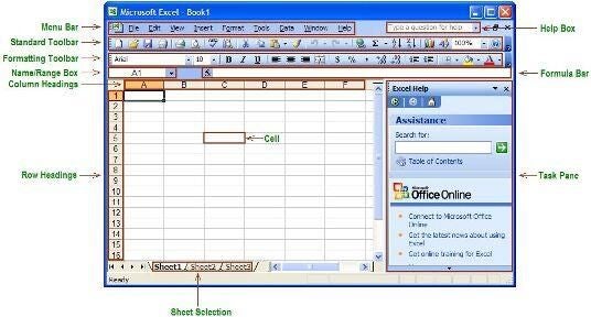 The Excel window