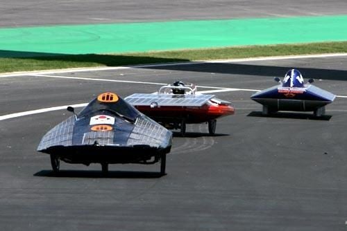 Solar powered cars hit the race track