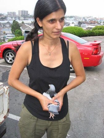 Bea holding bird