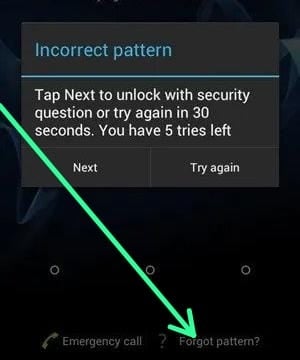 Incorrect pattern on Android