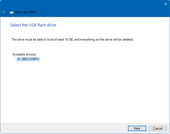 Create Windows 10 Recovery Drive TechRepublic