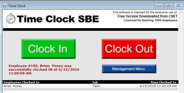 Time Clock SBE