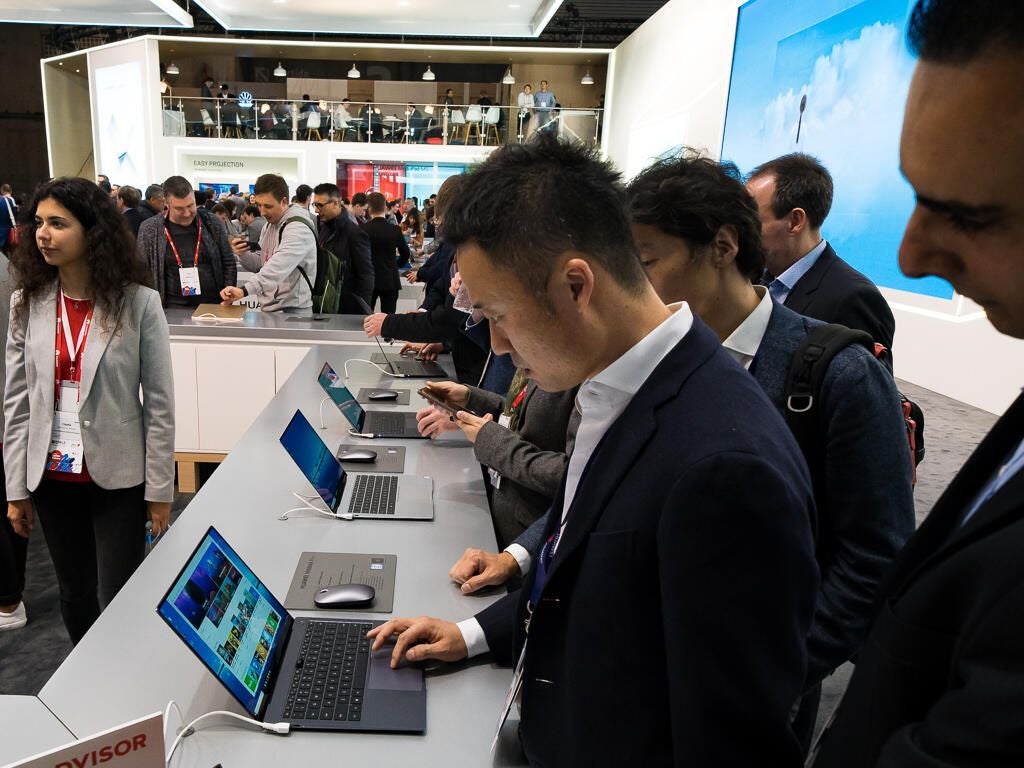 The Huawei MateBook X Pro drew a crowd