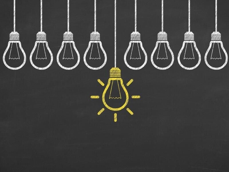 Business idea light bulb