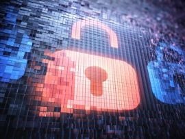 Digital Security Padlock Hacker Access