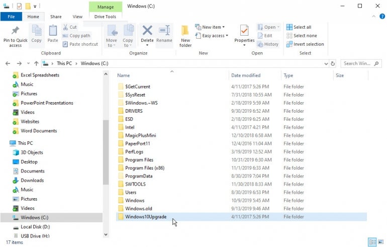 Free up disk space screenshot A