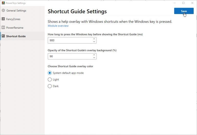 Windows key Shortcut screenshot B