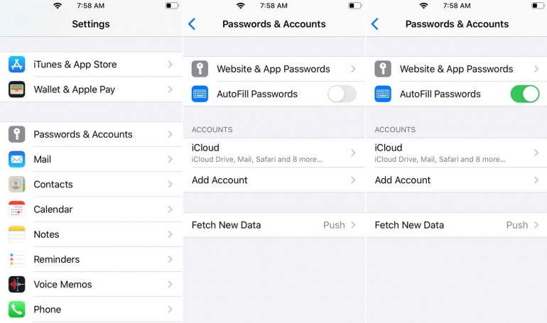 iCloud Keychain screenshot B