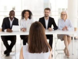 Female job candidate make good first impression on HR managers