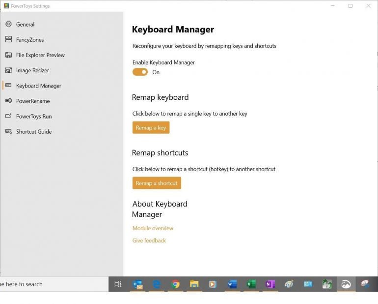 Keyboard Manager.