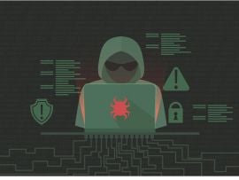 Hacker activity banner. Programmer writes viruses and hacks. Dos attack.