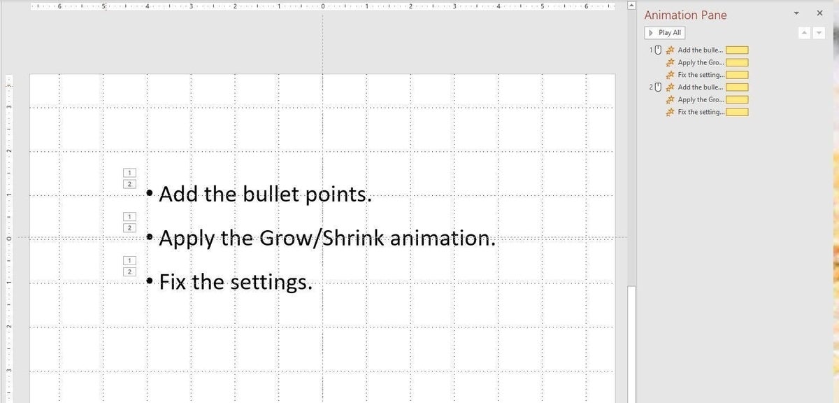 How to use the Grow/Shrink animation to highlight one point at a time in  PowerPoint | TechRepublic