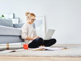 woman remote worker