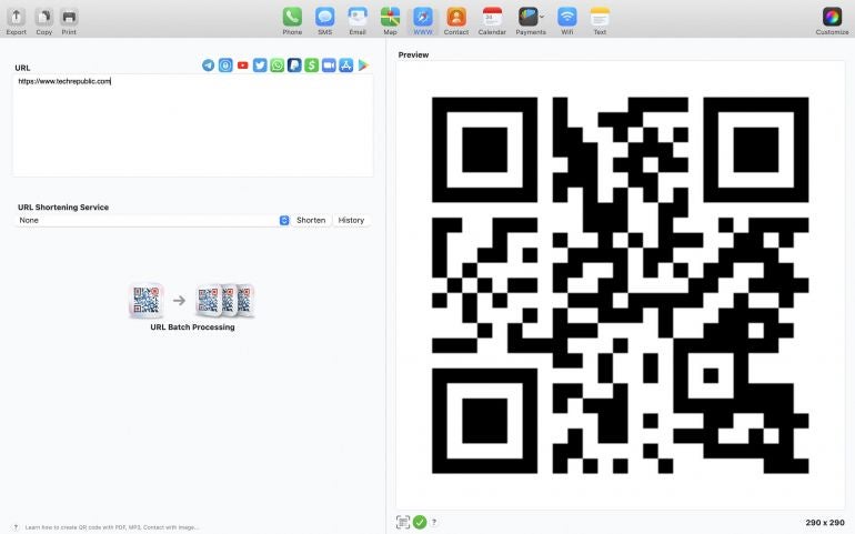 iQR codes — QR Code Art Studio offers several preset options along with the ability to significantly customize the appearance of the generated QR codes.