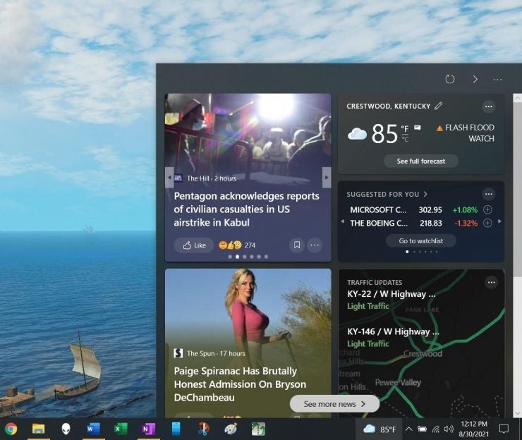 Windows 10 How To Turn Off Or Modify News And Interests In The Taskbar